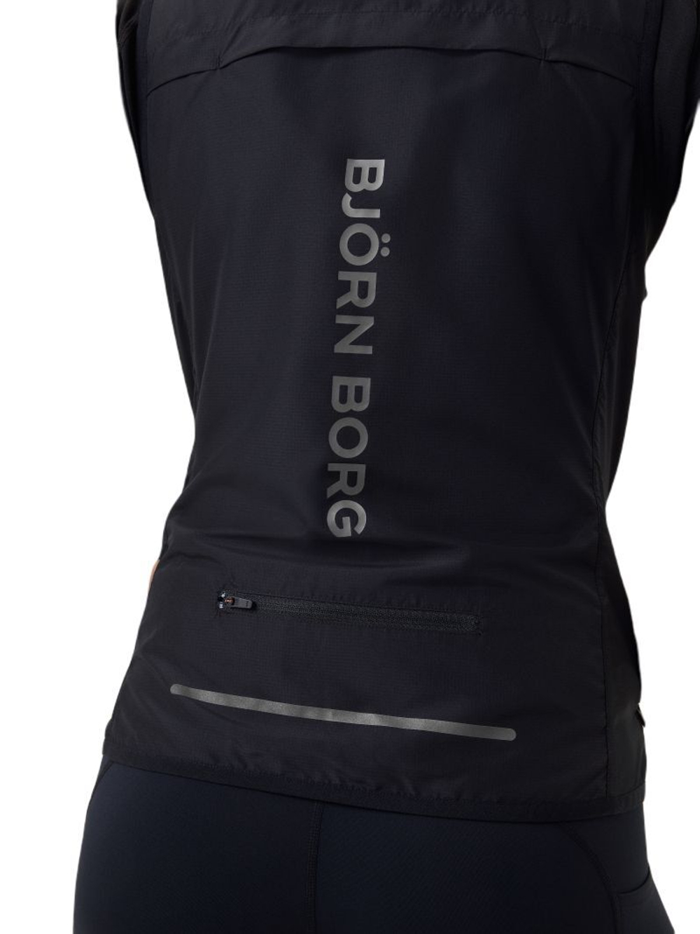 Женская теннисная жилетка Bjorn Borg Running Vest Ripstop - black beauty