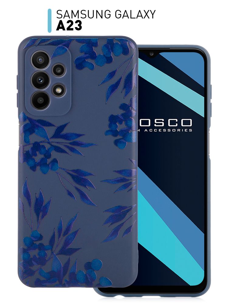 Чехол ROSCO для Samsung Galaxy A23 (арт. SS-A23-COLOURFUL-BLUE-10012100003)