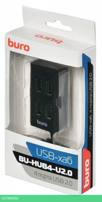 USB-хаб Buro BU-HUB4-U2.0 черный