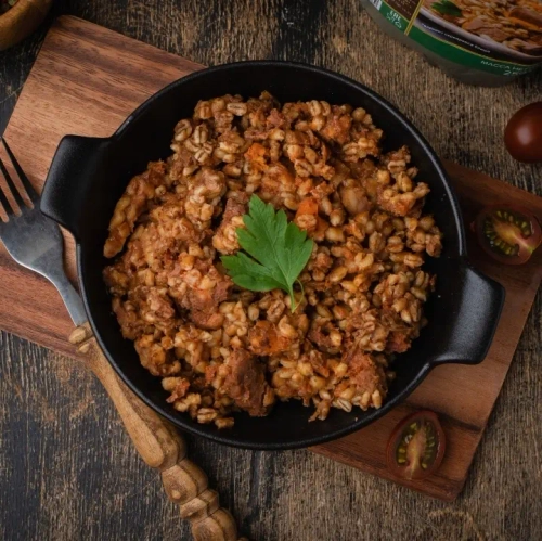 Говядина с перловочкой Кронидов