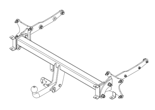 Фаркоп Avtos на MERSEDES GL (2005-2016), GLE (2016-), GLS (2016-), ML (2005-2015)(паспорт и сертификат в комплекте)(без электрики)MB 07