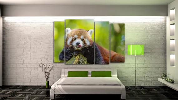 Модульная картина "Малая панда"