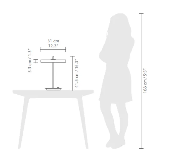 Настольный светильник Umage Asteria Table Ø31х41,5 см, зеленый