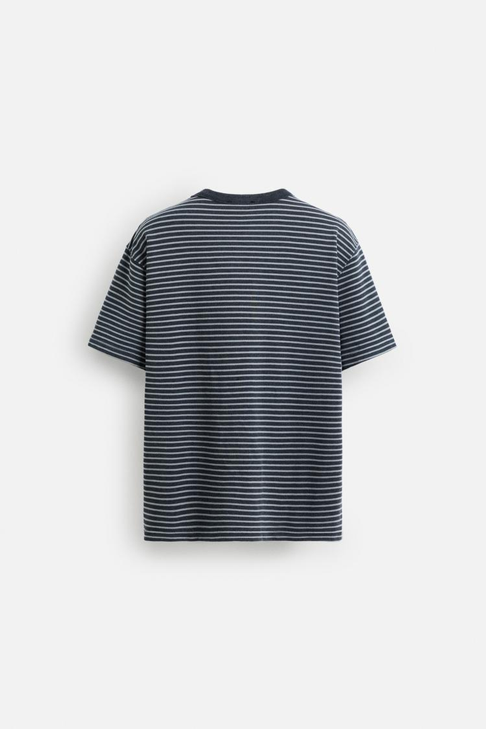 ZARA ЖАККАРДОВАЯ ТОЛСТОВКА В ПОЛОСКУ, ИНДИГО