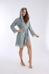 Халат женский с кружевом 4200 ментол NUSA Турция