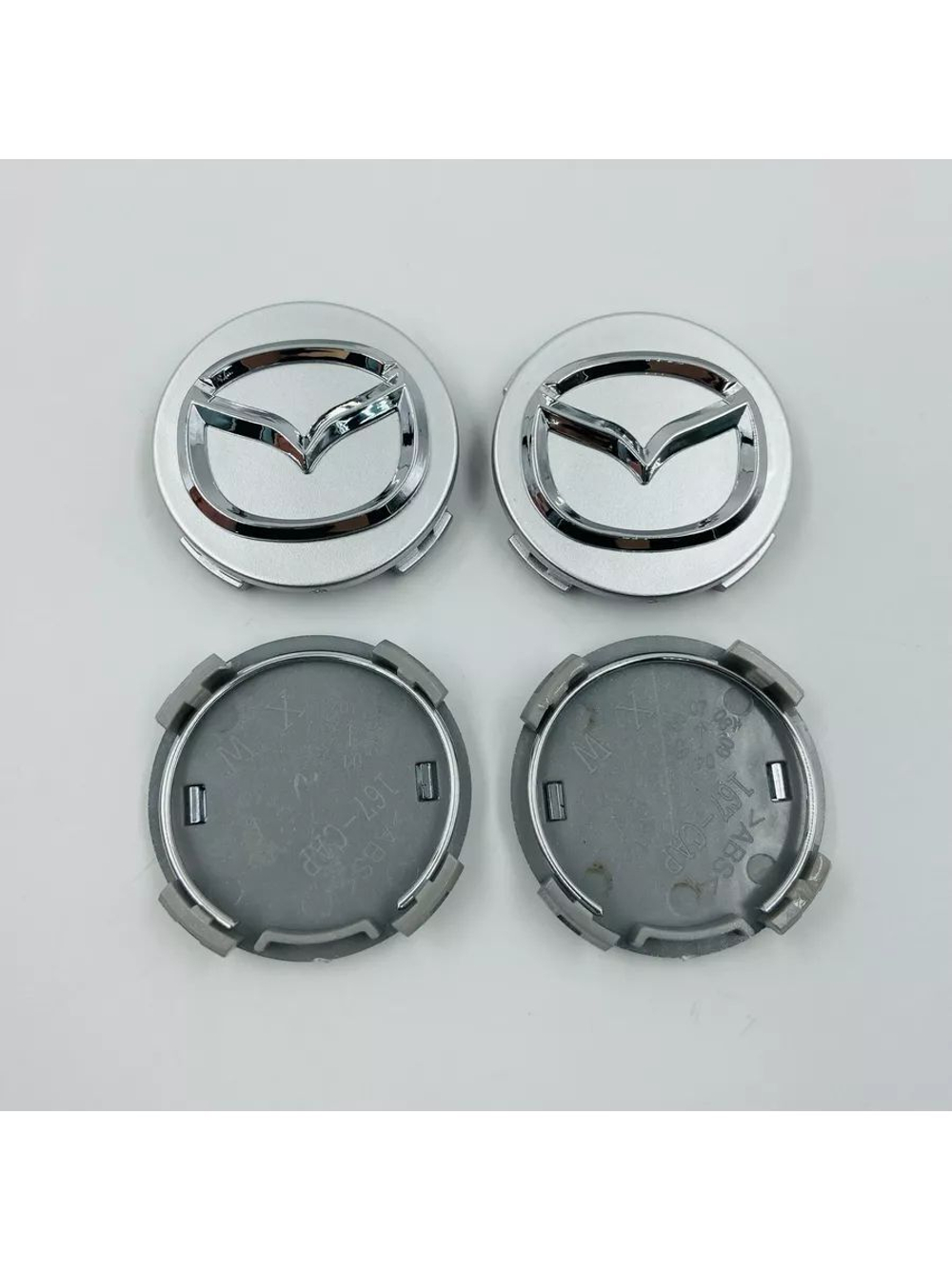 Колпачки заглушки на литые диски с эмблемой Mazda 56 мм 4 шт