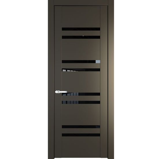 Межкомнатная дверь эмаль Profil Doors 1.6P перламутр бронза стекло чёрный триплекс