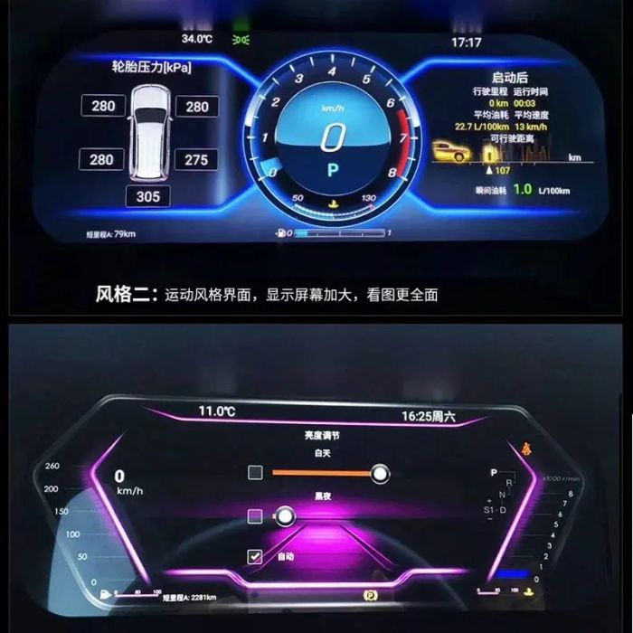 Электронная панель приборов Toyoya Land Cruiser 200 2015-2021 - Kuberg NH-LCD-T02 с сенсорным LCD / ЖК 12.3" экраном QLED