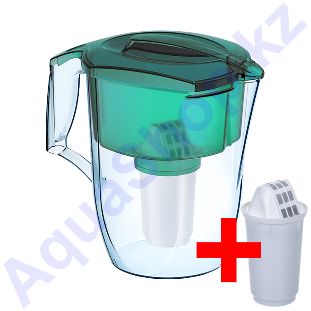 Кувшин Аквафор Гарри с дополнительным модулем зелёный