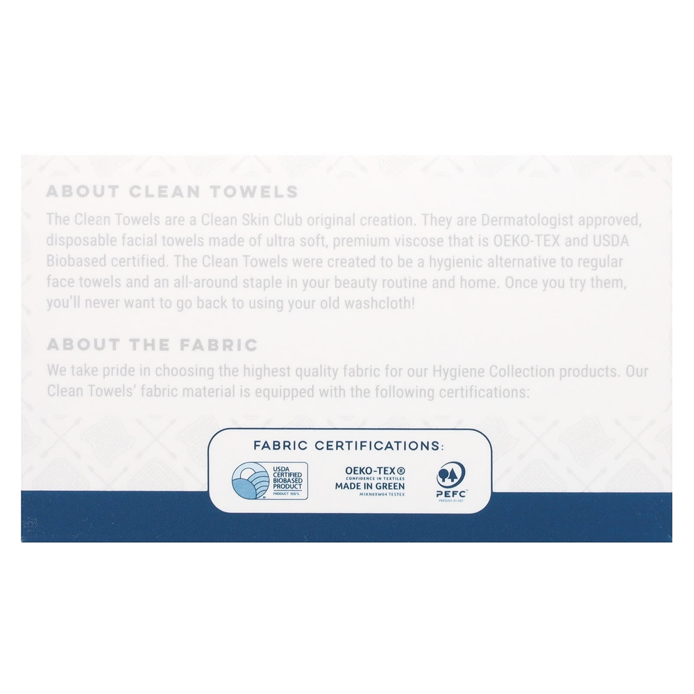 Clean Skin Club, чистые полотенца, одноразовые, 25 шт.