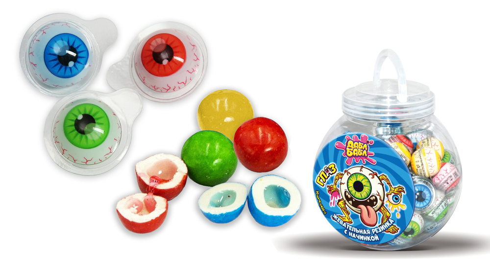 Жевательная резинка с начинкой Дабл Бабл® (Глаз),12*50*9г.