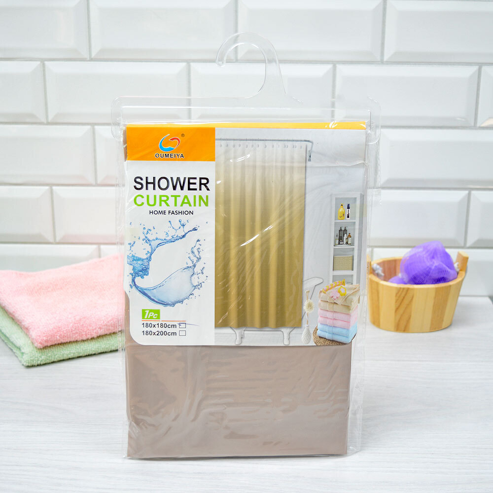 Штора для ванной 180*180см, PEVA