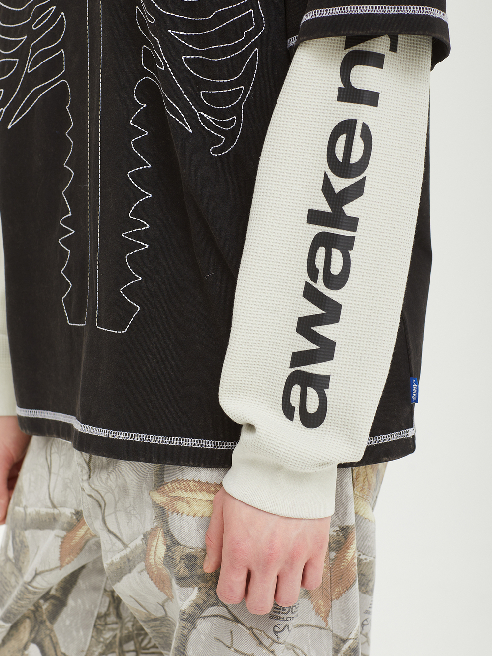 Мужской Лонгслив Vanson Bones Waffle