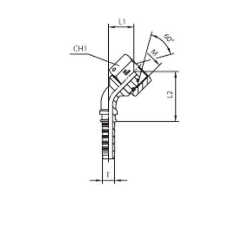Фитинг DN 20 DKM (Г) 30x1.5 (45) (штифтованная гайка, o-ring)