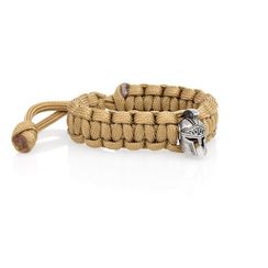 Браслет с шармом Спартанский шлем из мельхиора - армейский паракорд