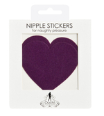 Фиолетовые сердечки-наклейки для груди