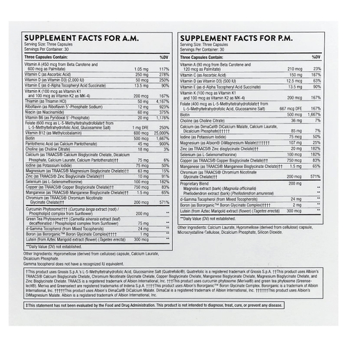 Thorne, Multi-Vitamin Elite, мультивитамины для приема утром и вечером, 2 флакона, по 90 капсул