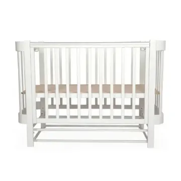 Детская кроватка Лель Космос Белый с продольным маятником