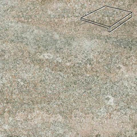 Stroeher - Keraplatte Epos 957 kawe 294х340х35х11 артикул 9430 - Клинкерная ступень прямоугольная рядовая Loftstufe