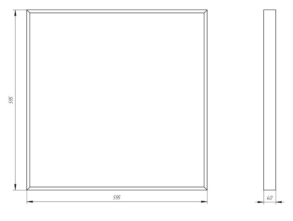 Светильник LED-панель ДВО 32Вт 6500К 3360Лм 595x595x40 IP20 микропризма SPO-910 ЭРА Б0046474