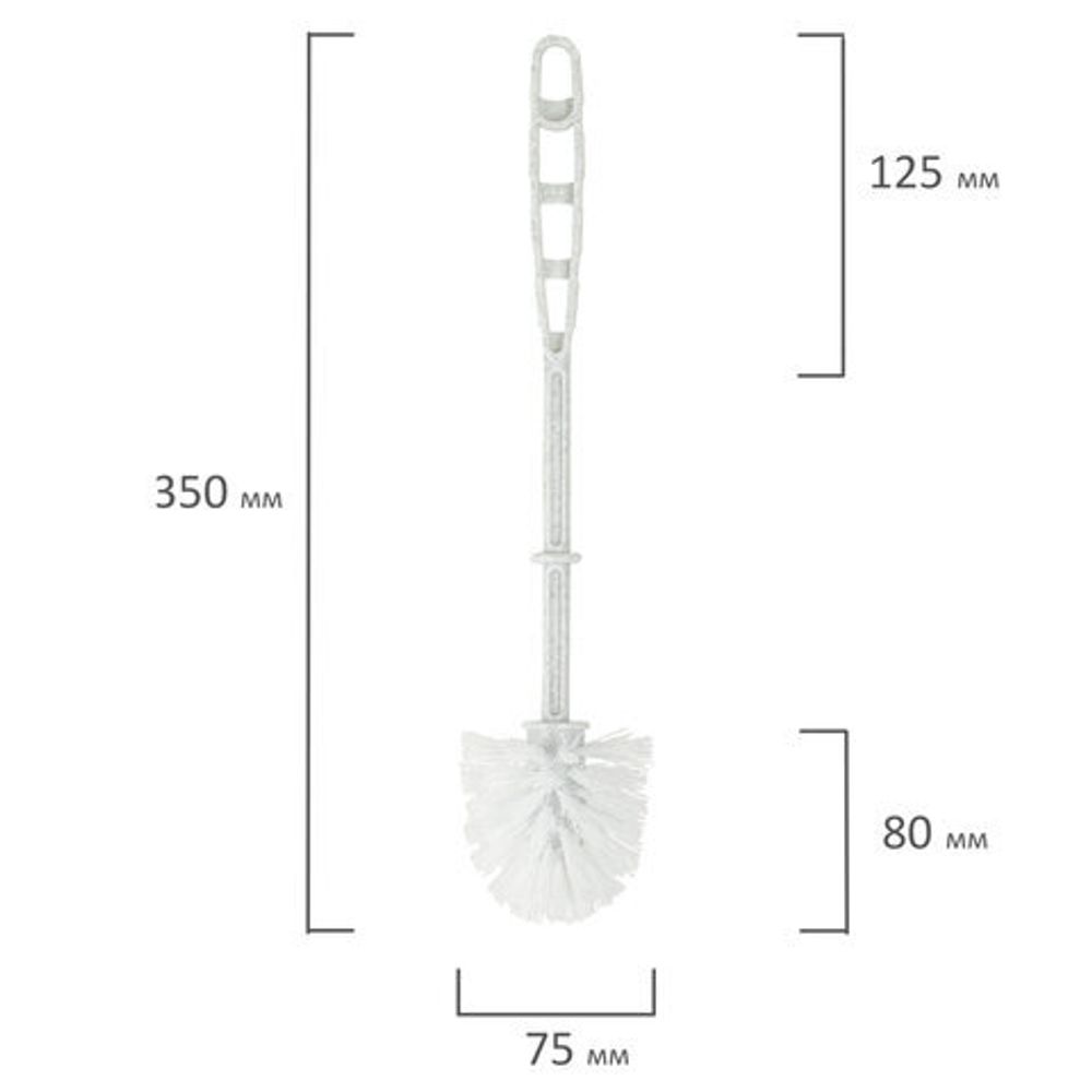 Ерш для унитаза с подставкой, угловой, "Блеск", белый мрамор, IDEA, М 5012
