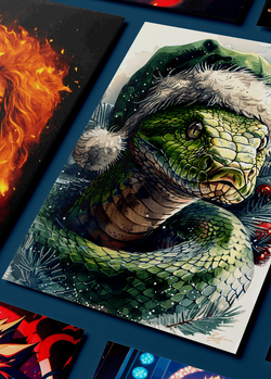 Картина на стену на металле от MetallSubArt "Открытка Новогодняя"