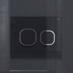 Клавиша смыва из стекла  IDDIS Uniglass 001 UNG01BCi77 универсальная ЧЕРНОЕ стекло