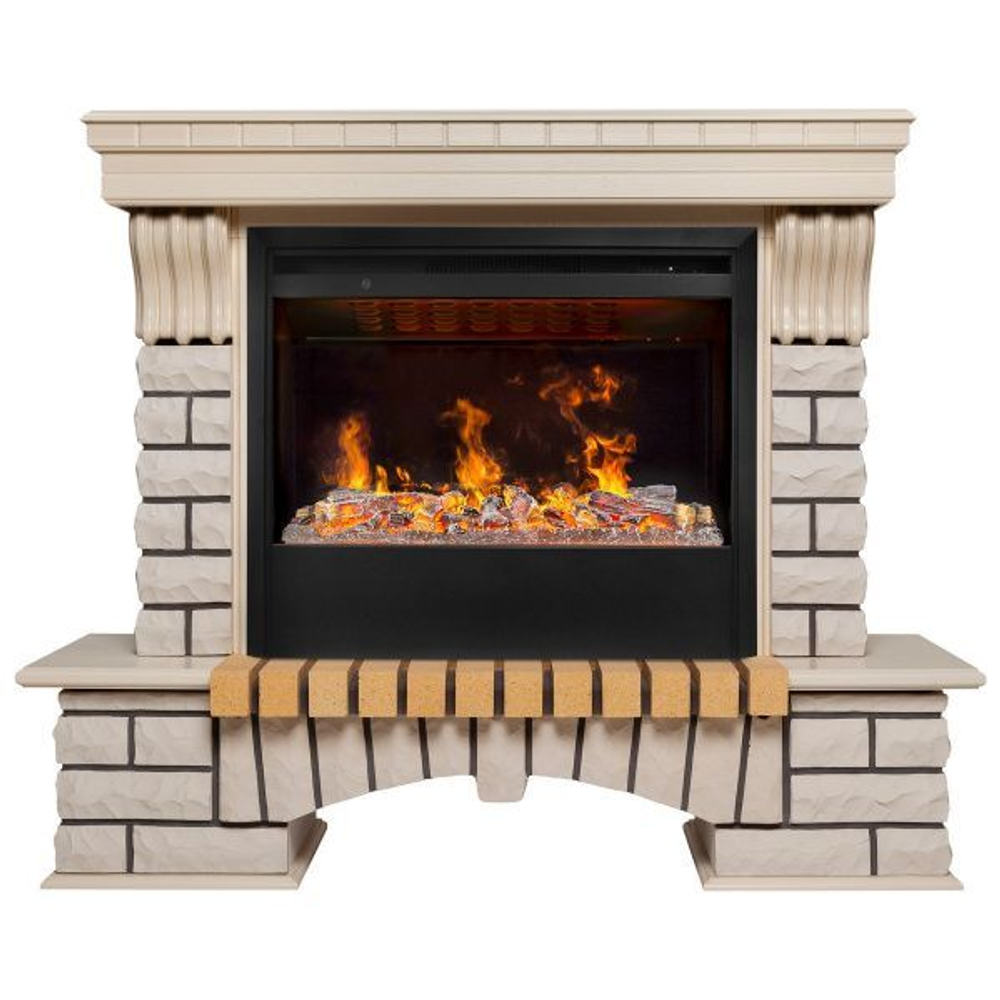 Электрокамин RealFlame Country 26 WT с очагом 3D Helios 26 SBG