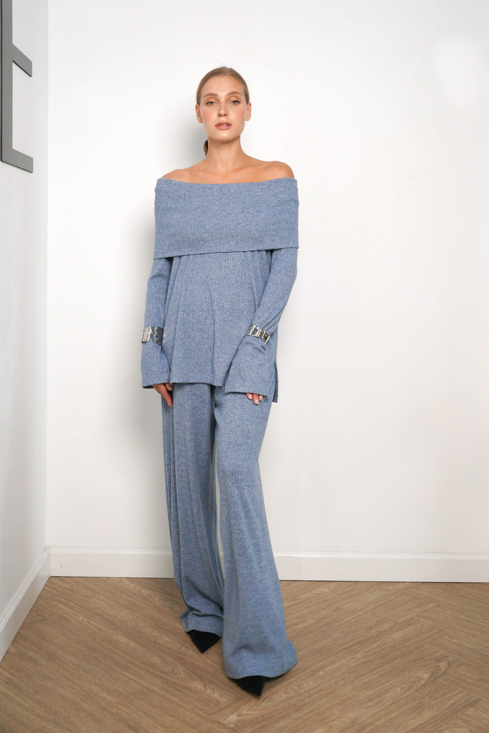 Lilit брюки из шерсти в голубом