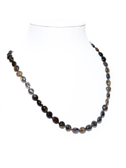 Бусы из янтаря натурального. Длина 45 см, бусины 8 на 5 мм. Янтарные бусы женские лечебные