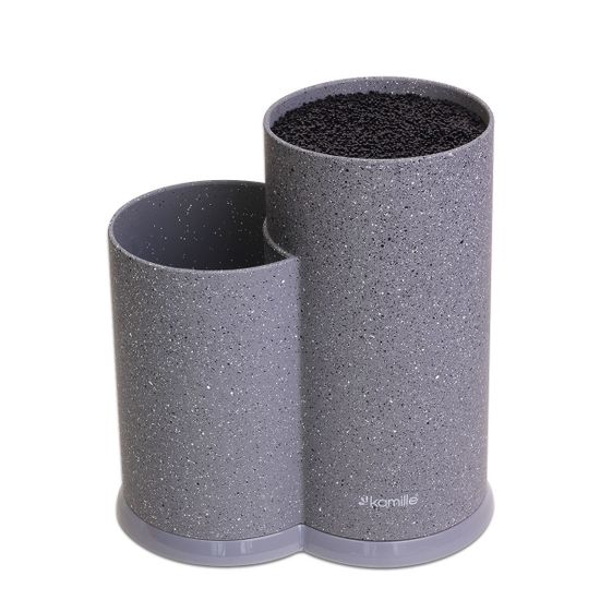 Подставка для ножей и кухонных принадлежностей двойная 22 см. Kamille KM 7607