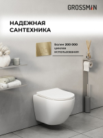 Комплект 2 в 1: Grossman инсталляция Style 900.K31.01.000+клавиша смыва 700.K31.05.30M.30M золото глянцевый,2 места