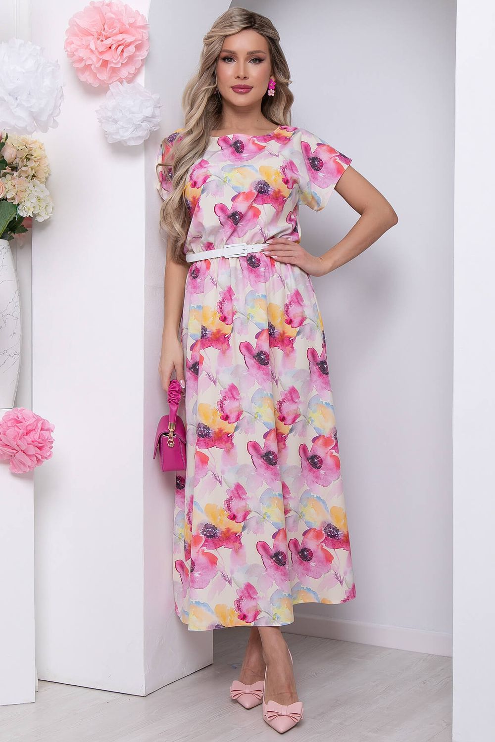 Платье "Кейтлин" (акварель/цветы) П5828 LT Collection