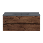 Тумба под раковину Vincea Mia 1200 подвесная, 2 выкатных ящика soft close, R.Wood