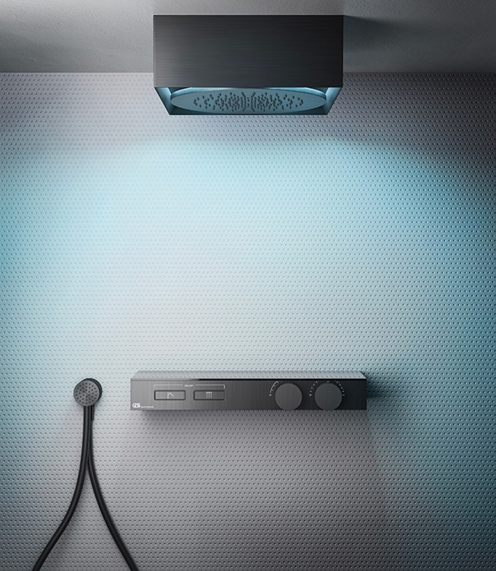 Ручной душ Gessi HI-FI, настенный, магнитный, цвет Black Metal Brushed PVD