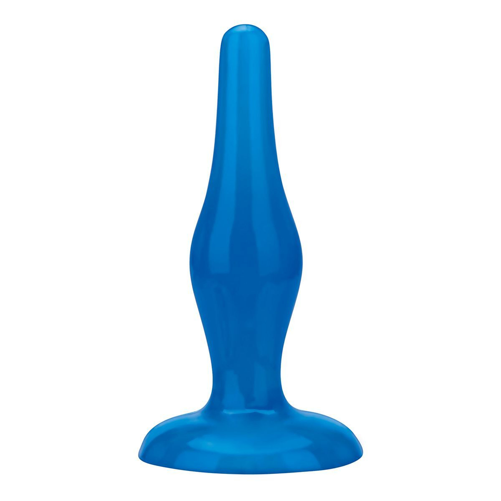 Голубой анальный плаг Easy Insertion Plug - 12 см. (Цвет: голубой)