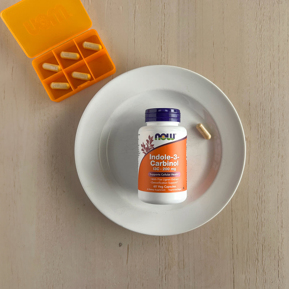 NOW Foods, индол 3-карбинол, 200 мг, 60 растительных капсул