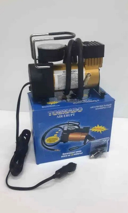 Компрессор автомобильный CityUP AC-580 Tornado, автомобильный насос торнадо, 30л/мин., 10 Атм., 110 Вт.