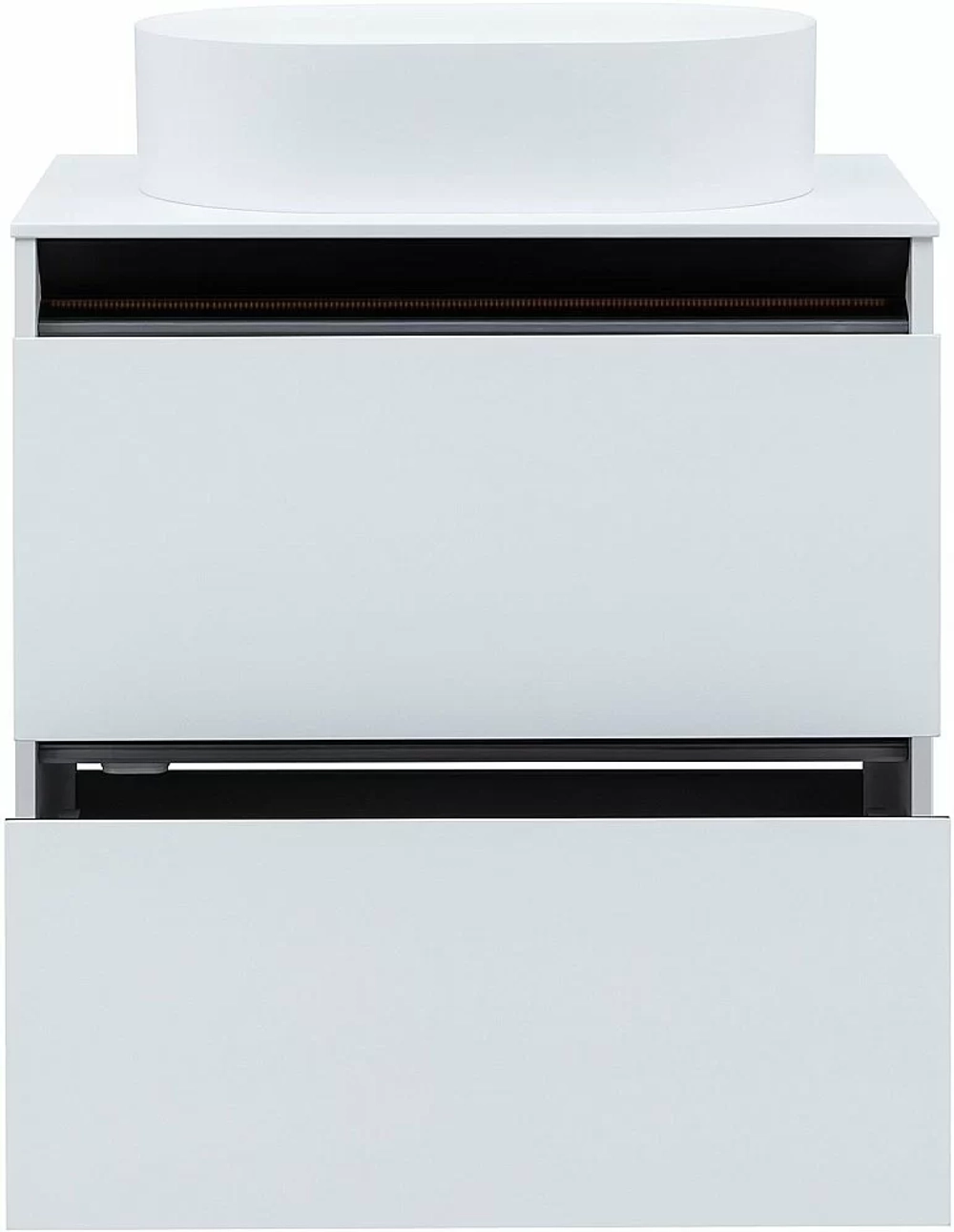 Тумба с раковиной Allen Brau Activity 70 1.34003.WM белая матовая/черный брашированный