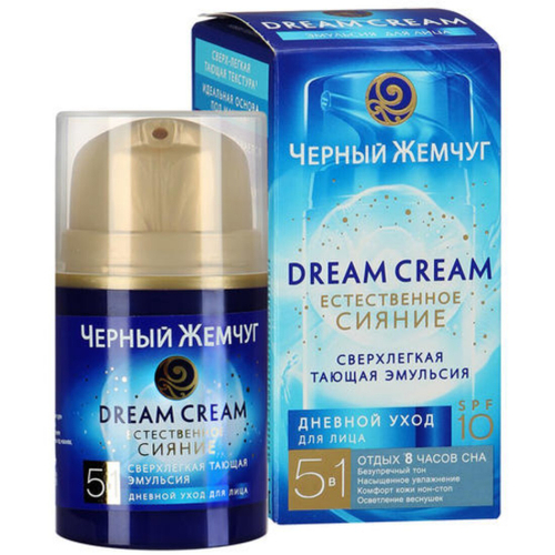 ЧЕРНЫЙ ЖЕМЧУГ ДРИМ КРИМ Эмульсия д/лица 50мл Дневной Уход-Сверхлегкая
