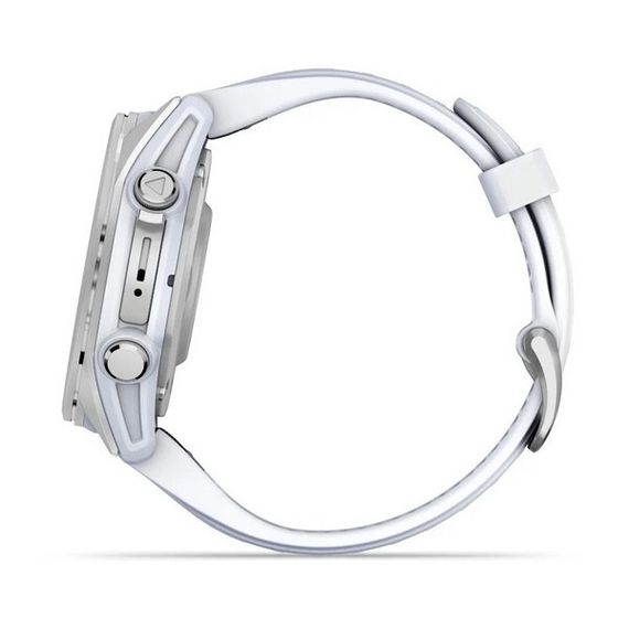 Garmin Fenix 8 Amoled 43 мм – Серебристый, белый ремешок