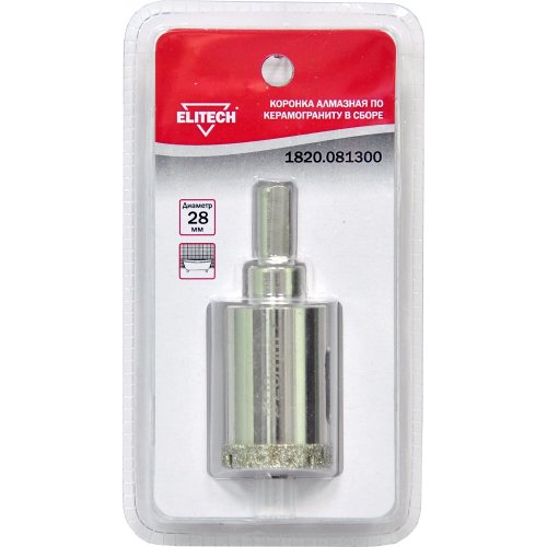 Коронка алмазная ELITECH 28мм   1820.081300