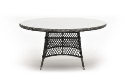 "Эспрессо" плетеный круглый стол, диаметр 150 см, цвет графит