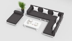 Hacienda, набор белый/антрацит, алюминий