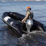 Надувная ПВХ-лодка BADGER Heavy Duty 370 AL, Черный