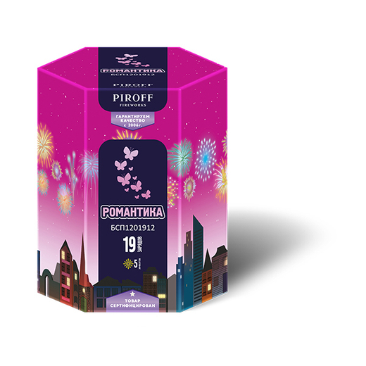 Батарея салютов PIROFF "РОМАНТИКА"