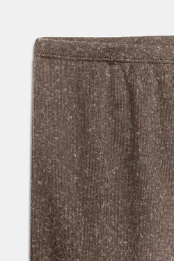 ZARA БРЮКИ ПРЯМОГО КРОЯ В СТИЛЕ РУСТИК, КОРИЧНЕВЫЙ