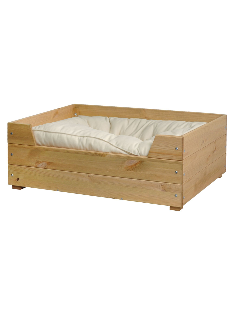 Лежанка домик для кошек и собак мелких и средних пород Вальди 78х58 см из массива сосны, прочный лежак для кошек и собак