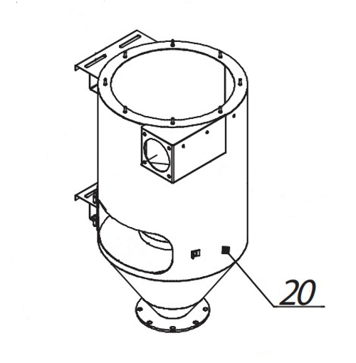 Корпус циклона для камер cab-110, артикул 83400013