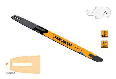 Rezer Profi 906 S 9 M Шина цельнометаллическая со съемным наконечником